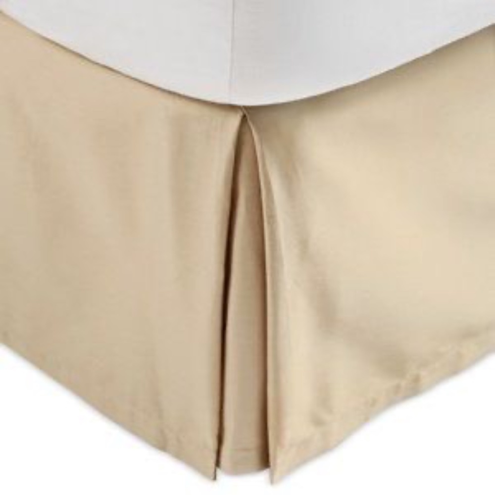 Hotel Collection Tailored Bed Skirt Dust Ruffle - King, Beige , 16" Drop